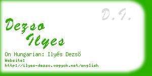 dezso ilyes business card